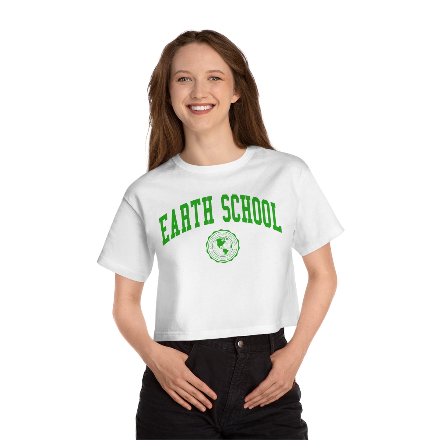 Earth School Champion Women's Heritage Cropped T-Shirt